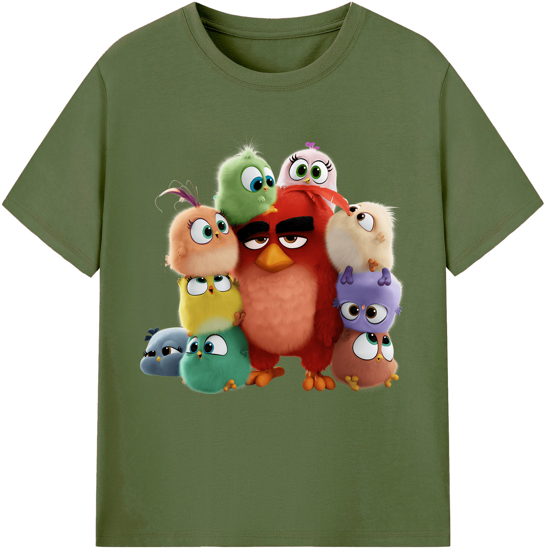 （画像用） Angry Birds アングリーバード 綿100％半袖Tシャツ（フロントプリント）